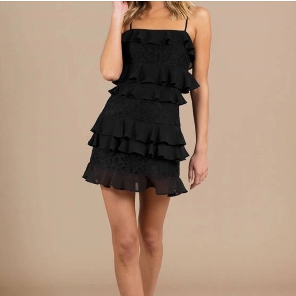 Black Ruffled Dress